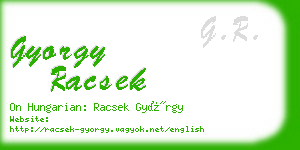 gyorgy racsek business card